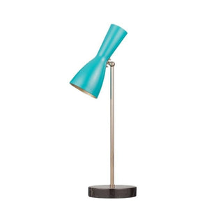 Wormhole turquoise blue brass table lamp - ilbronzetto
