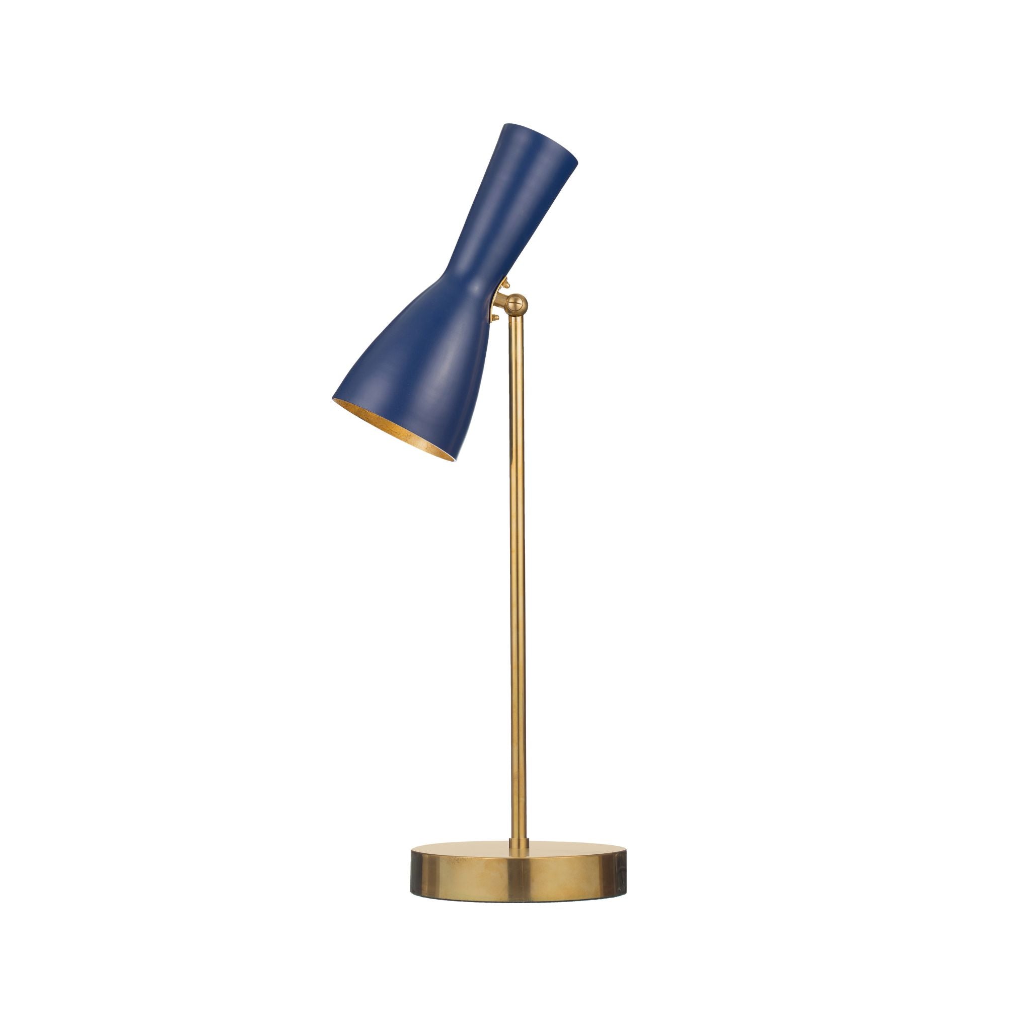 Wormhole zaphire blue brass table lamp - ilbronzetto