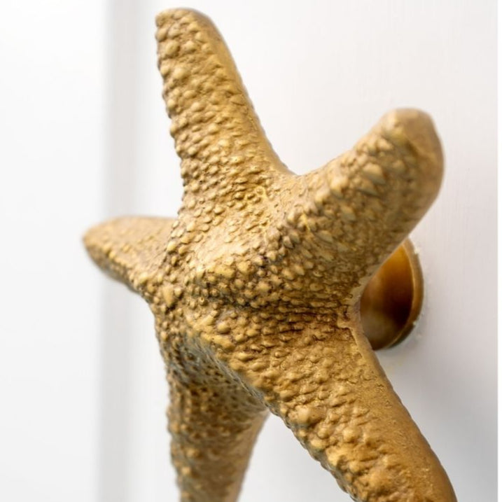 Oceano Filicudi small brass starfish knob