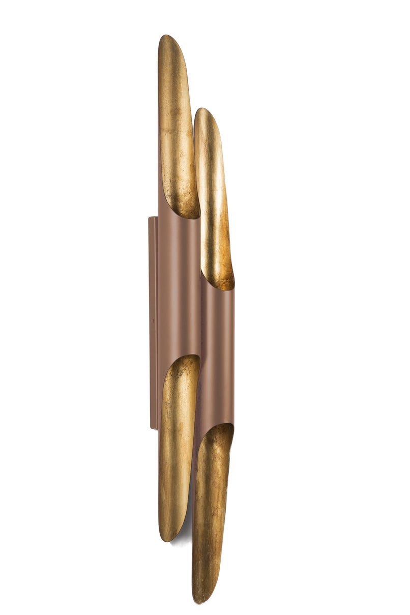 Urban organ pipes wall light with Mocha mousse alluminium structure