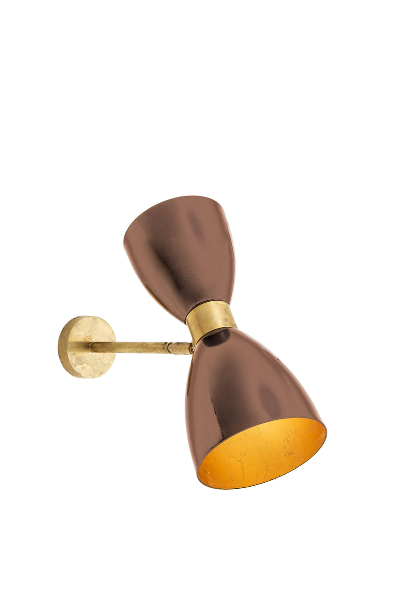 Urban Mocha mousse double cone wall light