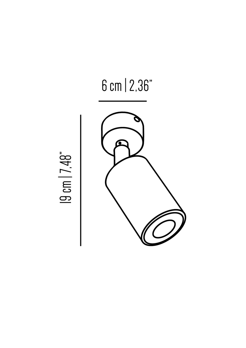 Urban cylindrical spot light with joints