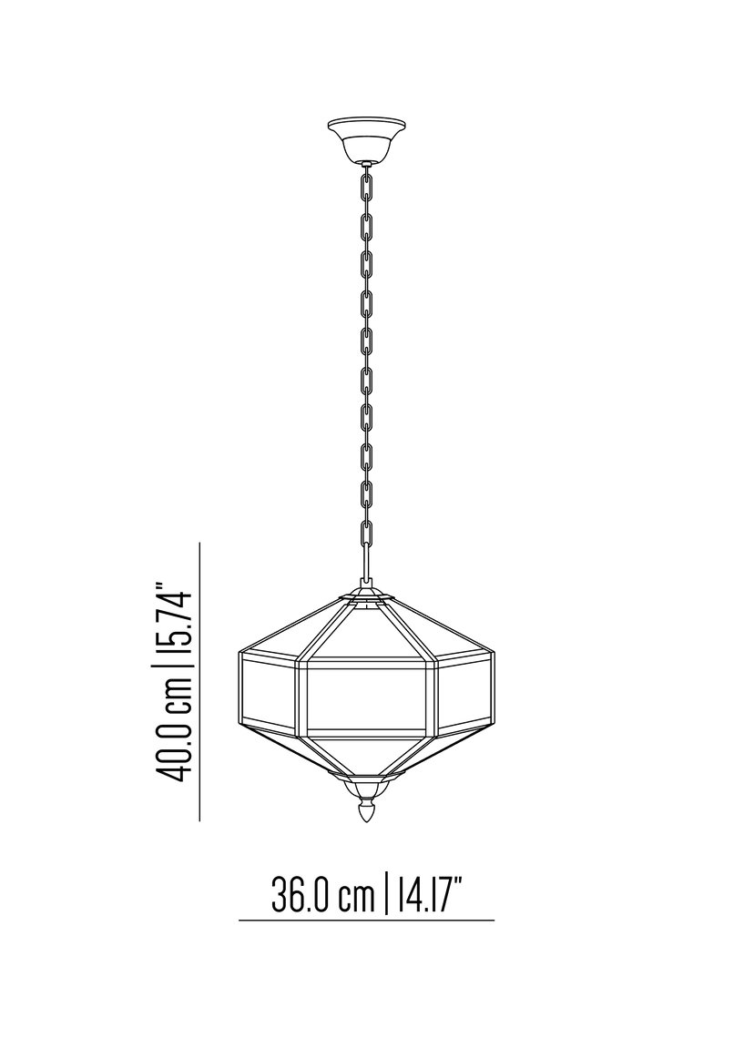 Geometria brass poligonal suspension