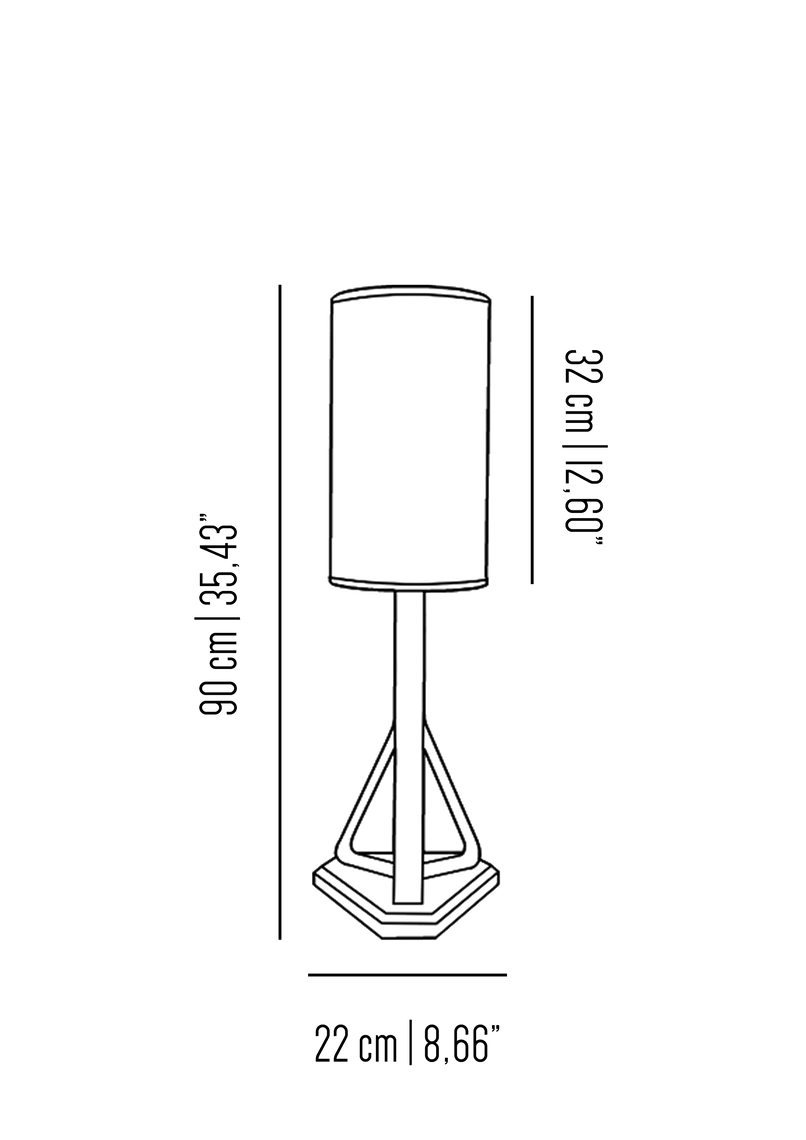 Urban Ruz brass table lamp
