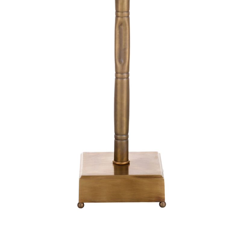 Novecento brass decorated stem table lamp