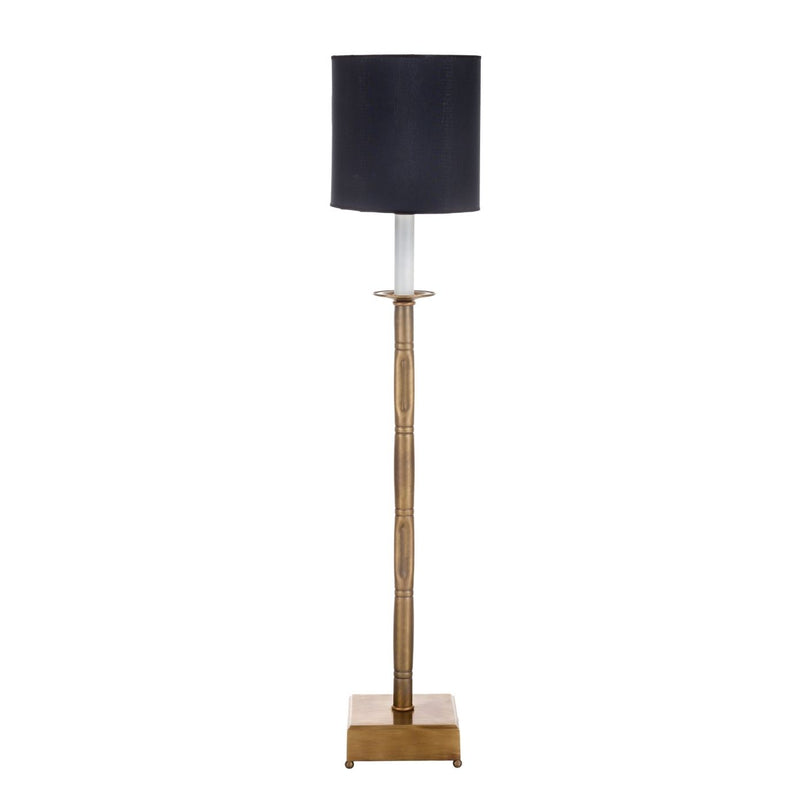 Novecento brass decorated stem table lamp