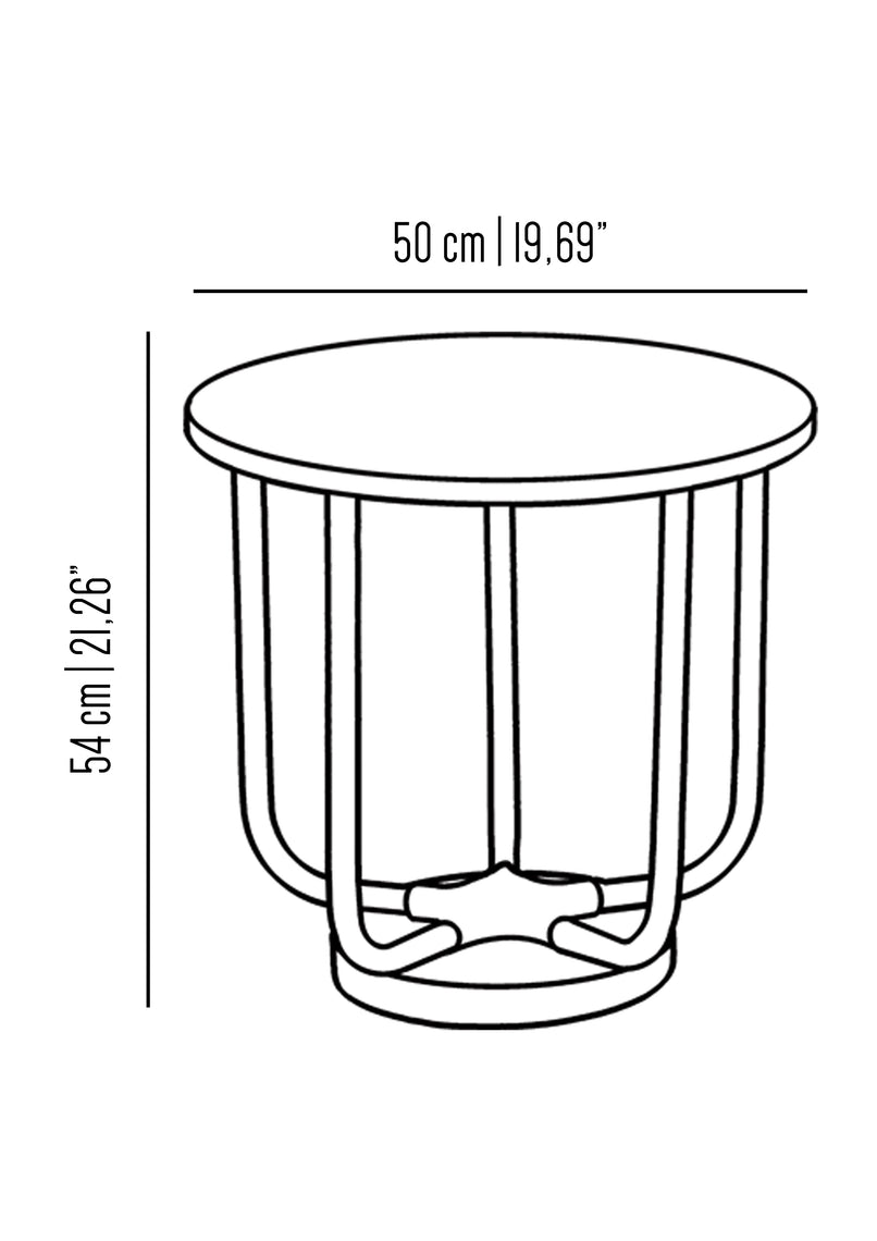 Urban star small brass side table