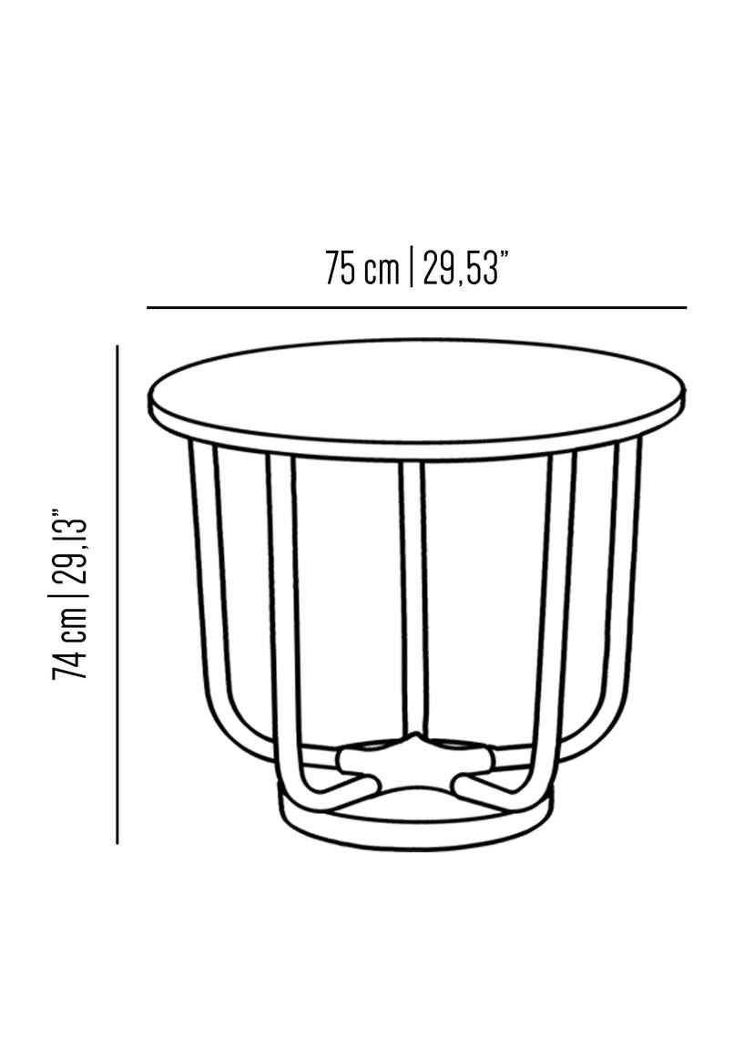 Urban star large brass side table