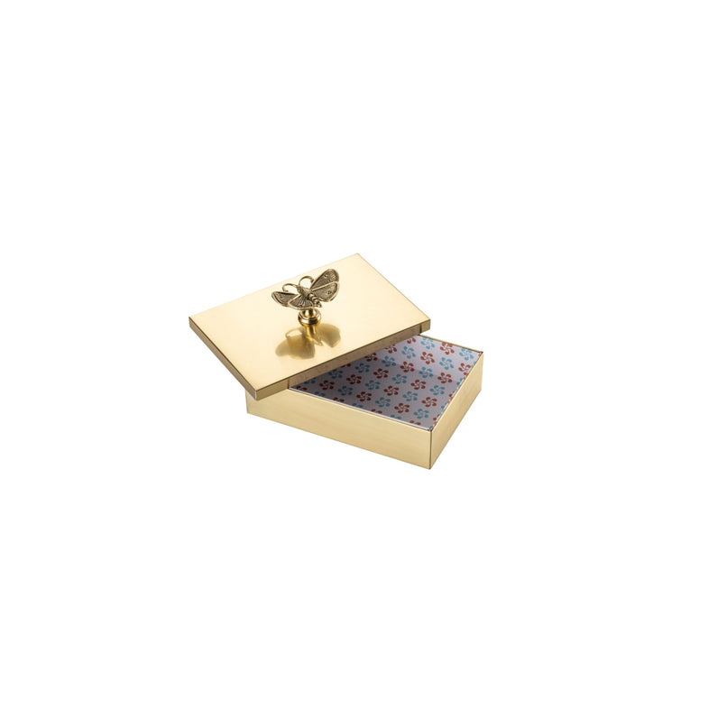 Medium brass box with knob