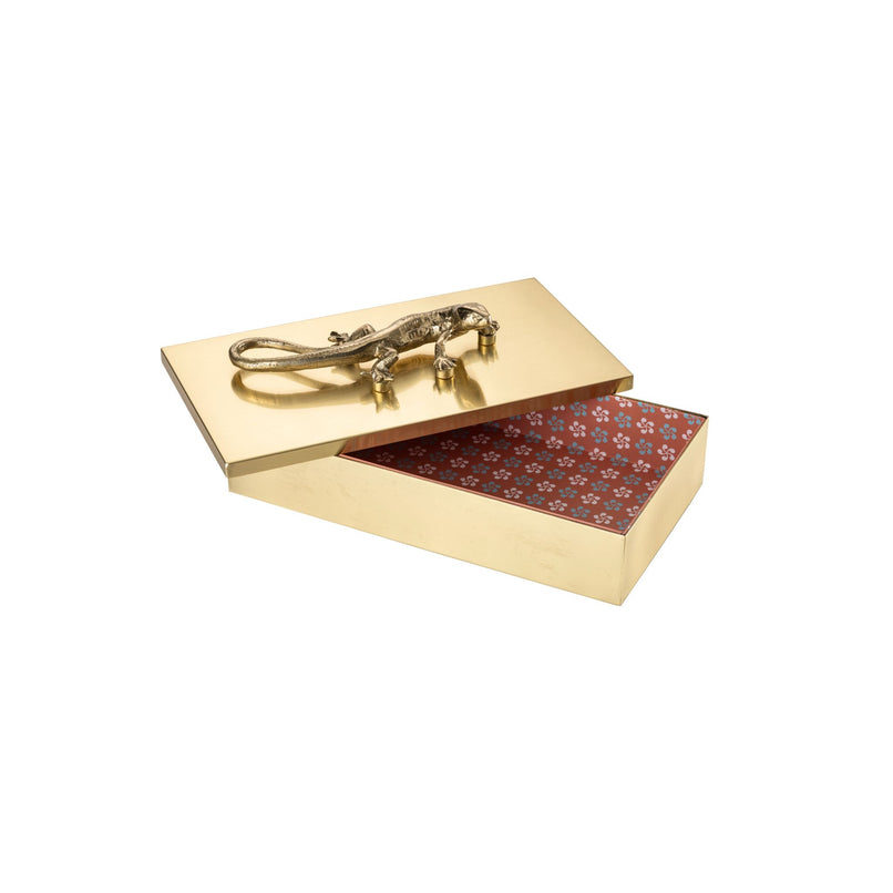 Large brass box with knob