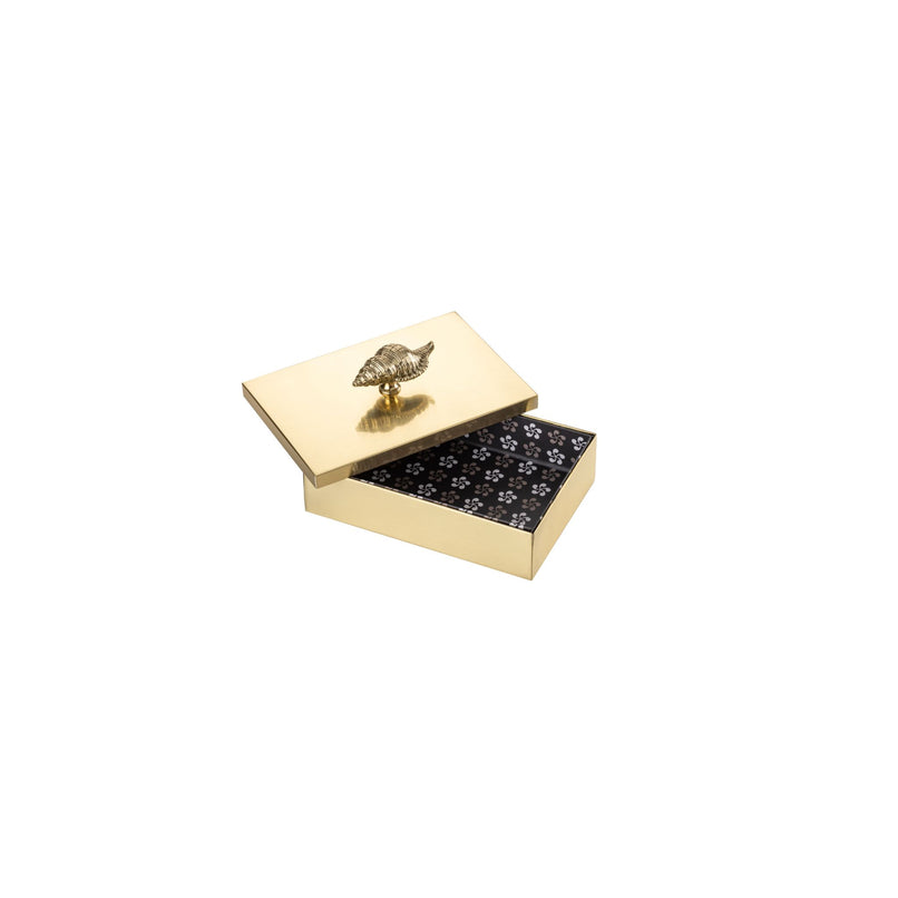 Medium brass box with knob