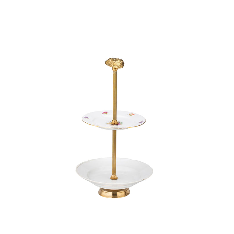 Chicca medium cake stand with seashell on top