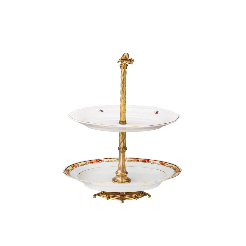 Chicca large cake stand with fruit on top and oval base