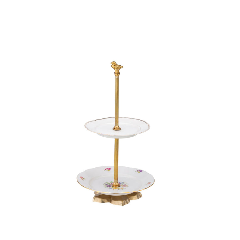 Chicca medium cake stand with big duck on top
