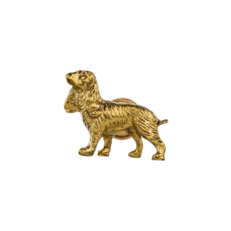 Cocker spaniel brass knob