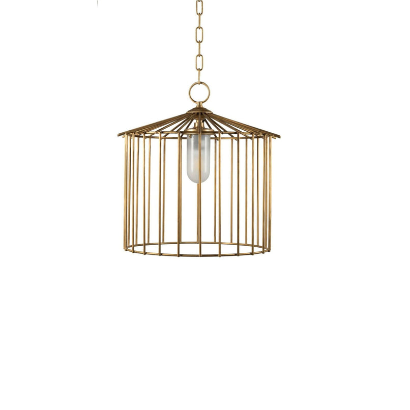Cage brass chandelier for outdoor