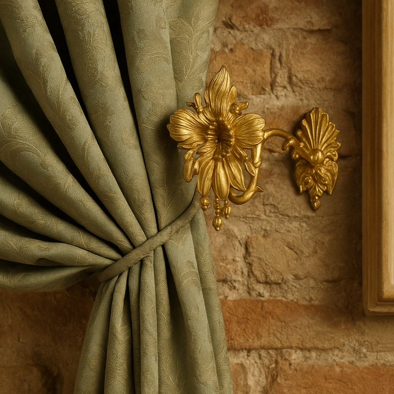 Flora Nature brass curtain holder