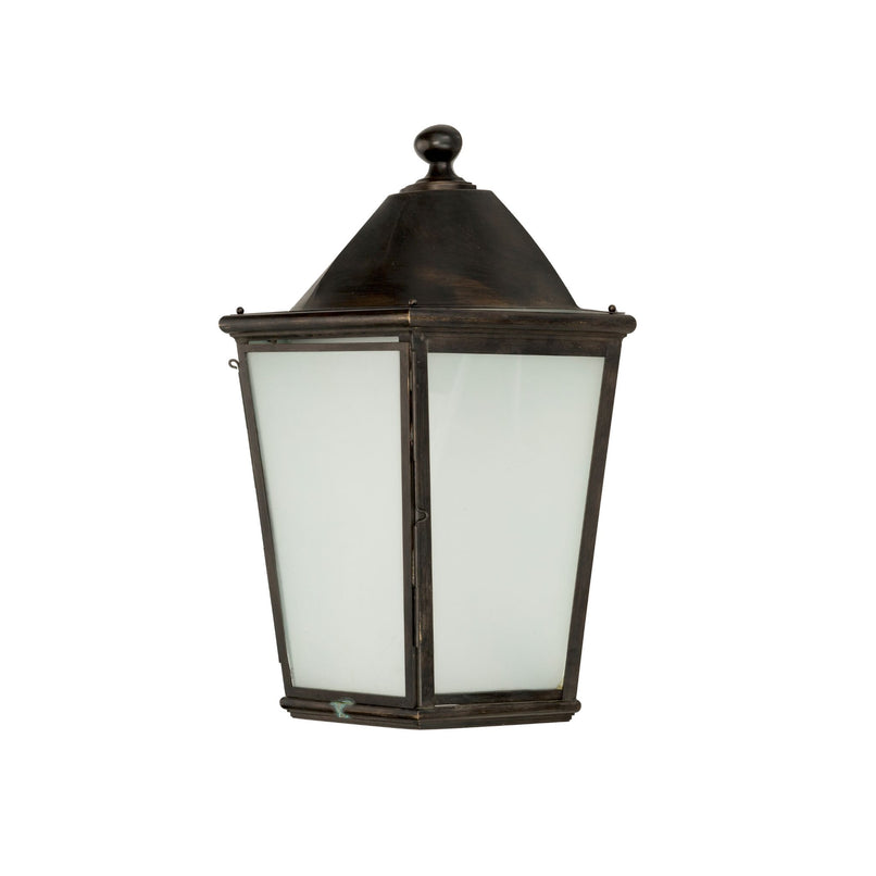 Eden brass wall light lantern with knob