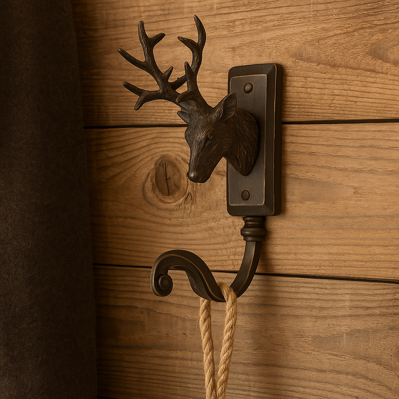 Chalet Elk brass hook