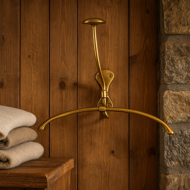 Chalet simple brass hook