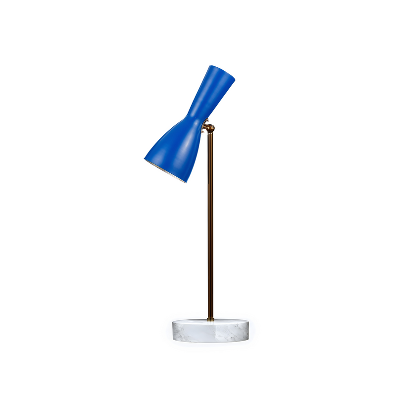 Wormhole genzian blue brass table floor lamp
