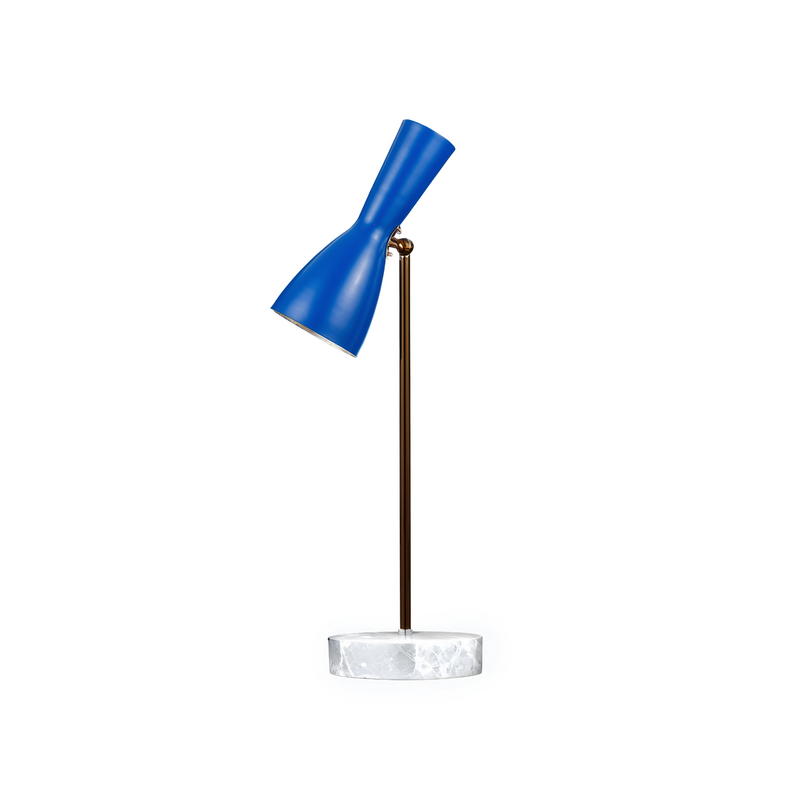 Wormhole genzian blue brass table floor lamp