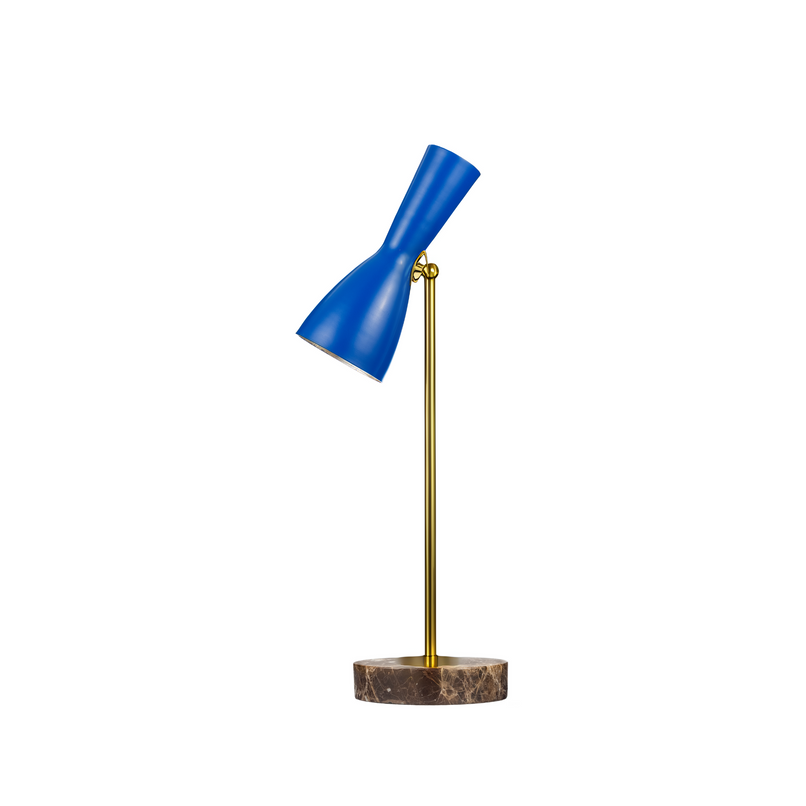 Wormhole genzian blue brass table floor lamp