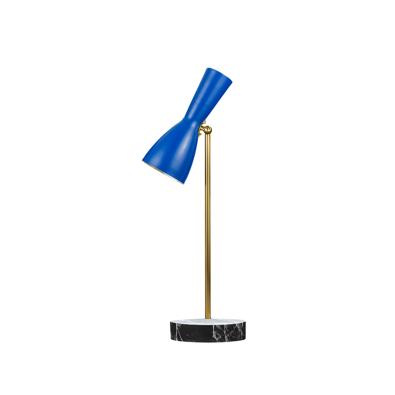 Wormhole genzian blue brass table floor lamp