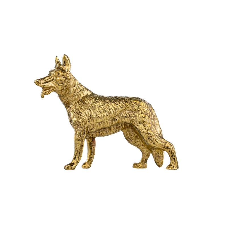 German Shepherd brass knob