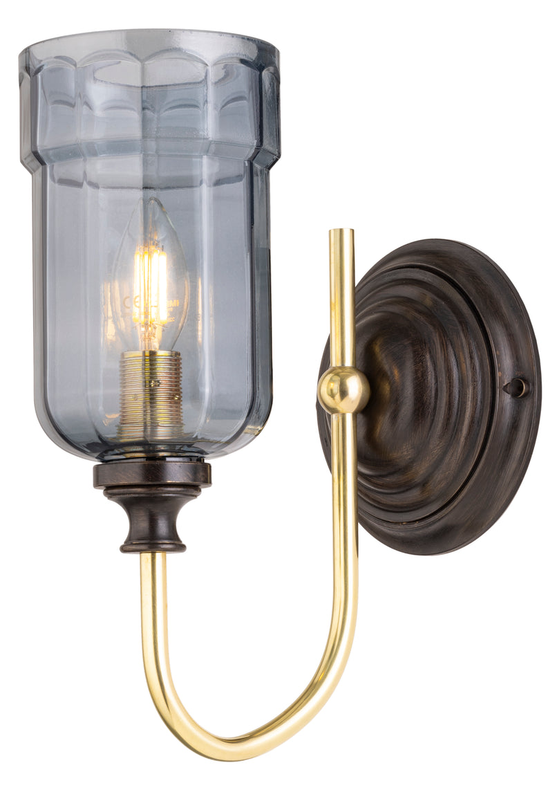 Jacaranda brass wall light with one arm