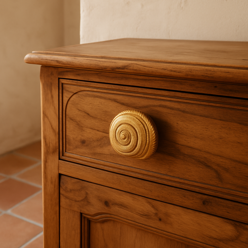 Oceano Trochus - seashell brass knob