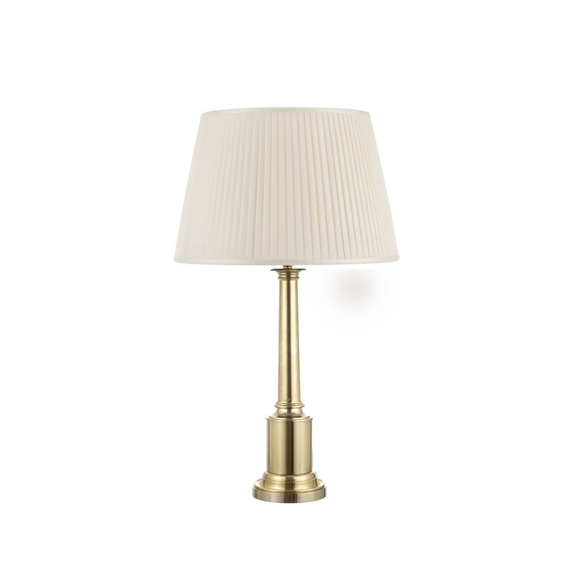 Novecento brass table lamp with cylindrical base