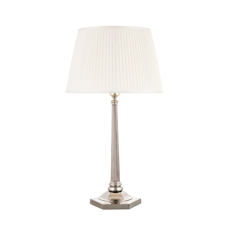 Novecento brass table lamp with hexagonal base