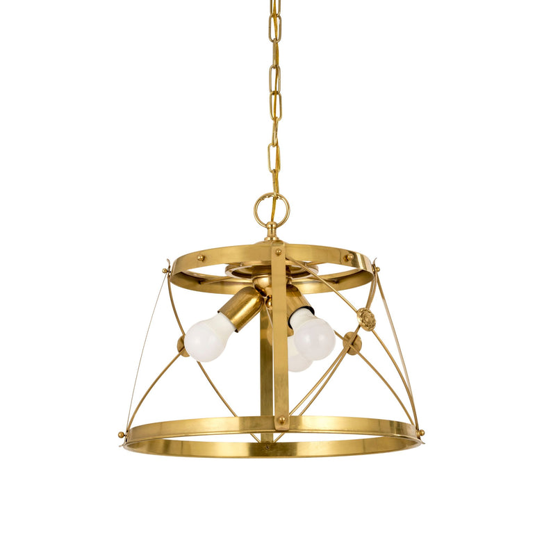 Novecento cross brass chandelier