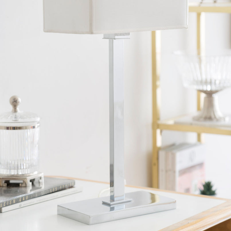 Novecento linear table lamp with rectangular base