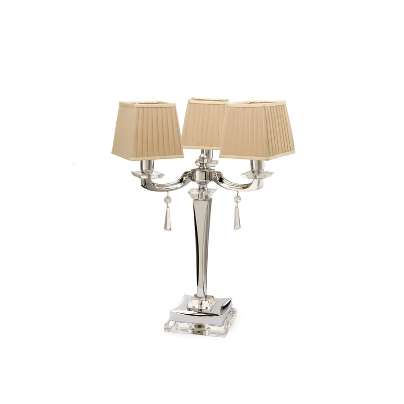 Novecento three lights brass table lamp