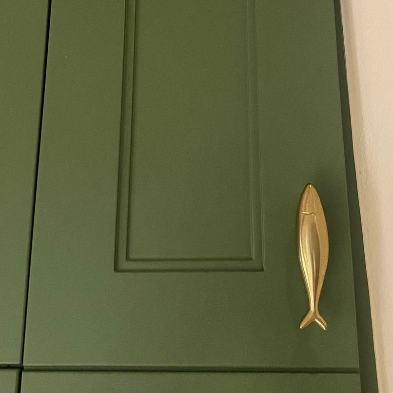Oceano brass large fish knob
