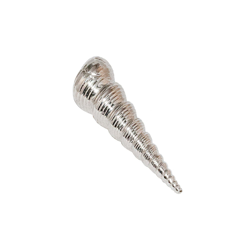 Close-up view of Handcrafted Brass Conical Seashell Knob, a unique and elegant brass knob shaped like a conical seashell, perfect for adding coastal charm to furniture and cabinets.