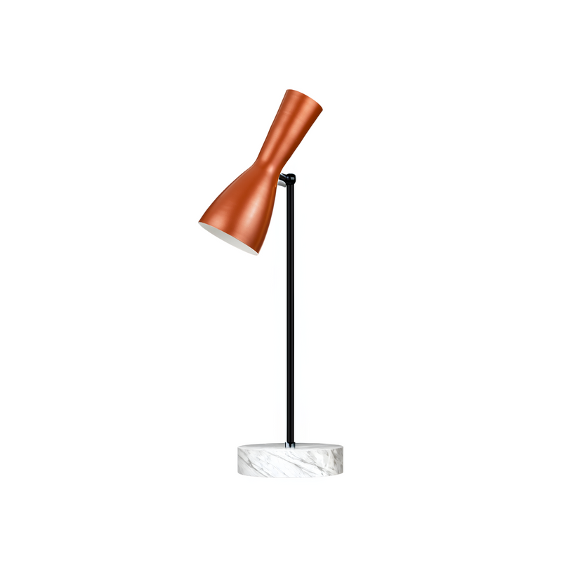 Wormhole orange brass table lamp