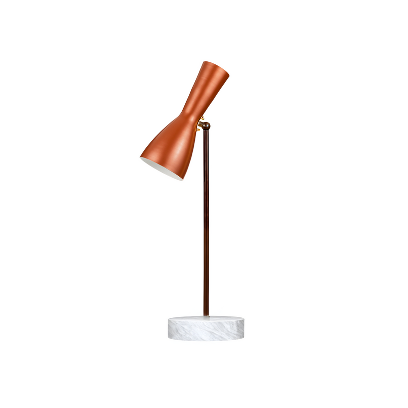 Wormhole orange brass table lamp