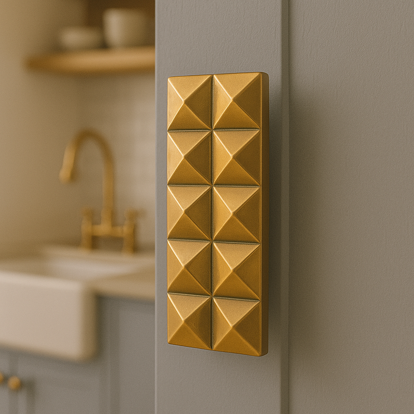 Contemporanea brass ashlar knob