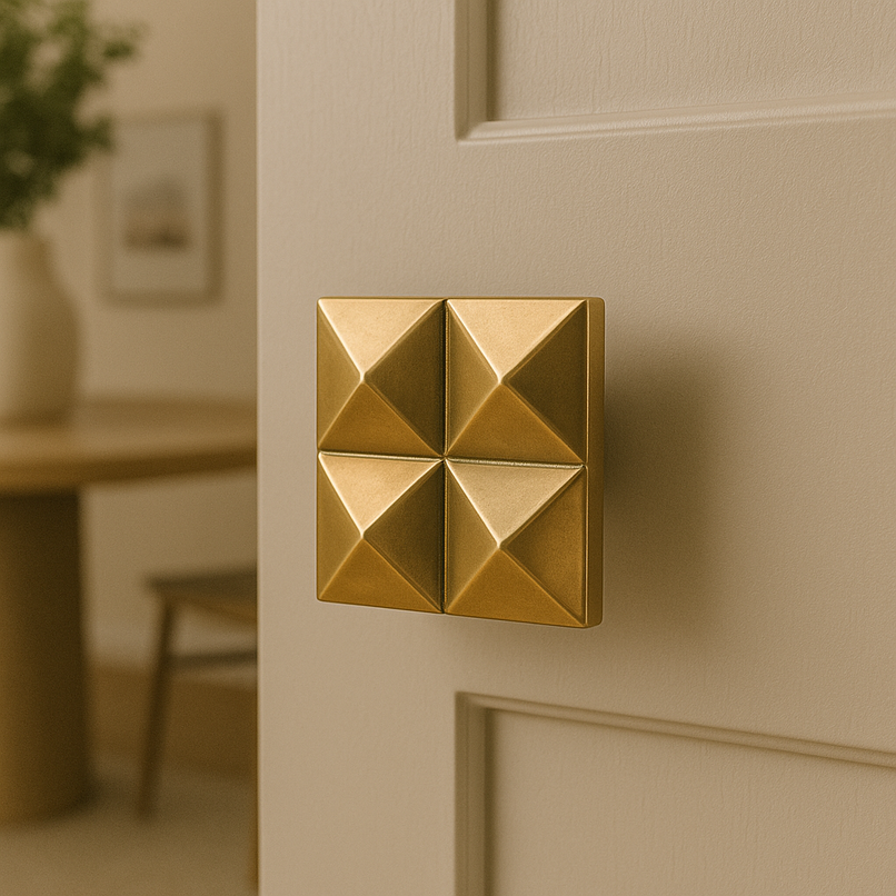 Contemporanea brass ashlar knob