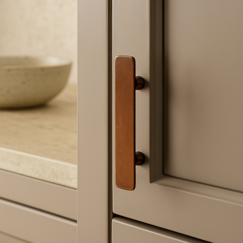 Contemporanea brass small flat knob