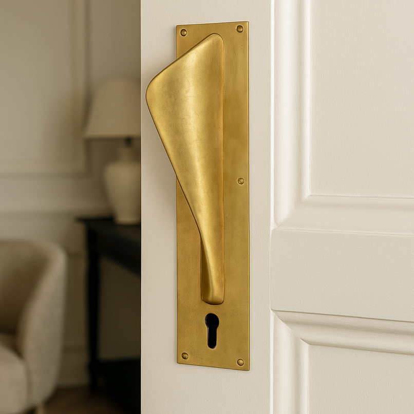 Contemporanea brass papyrus knob