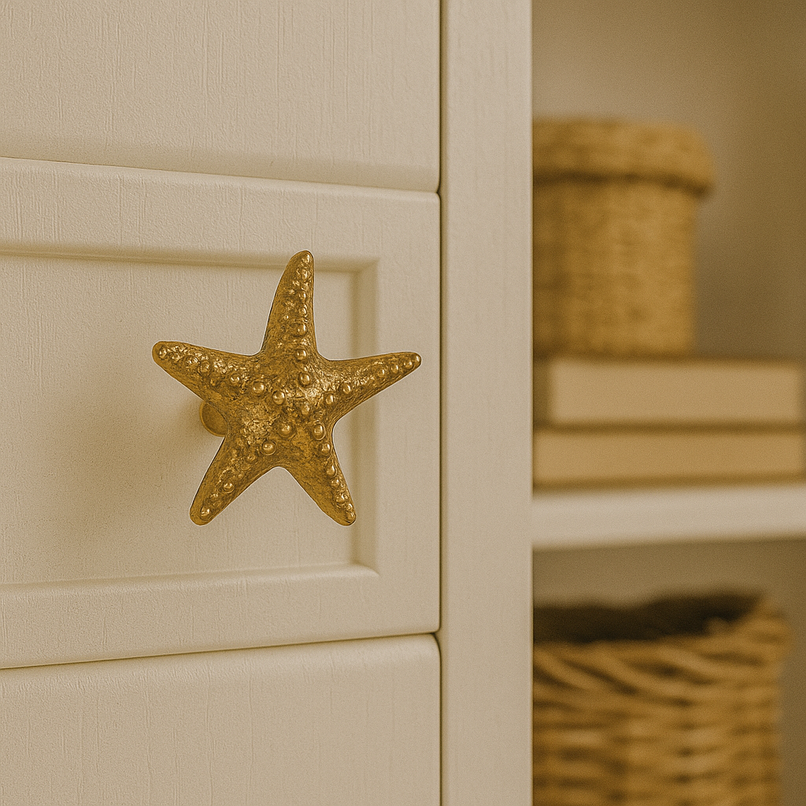 Oceano Salina brass starfish knob