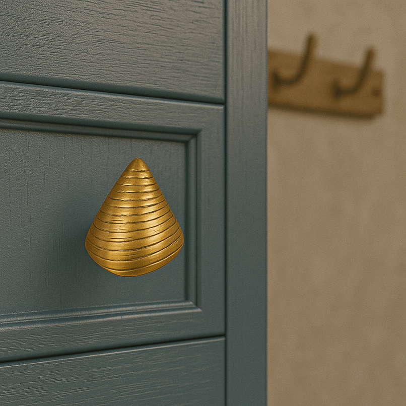 Oceano Capri brass seashell knob