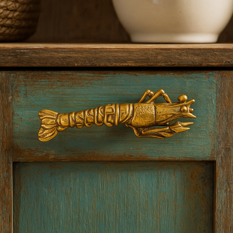 Oceano brass lobster knob