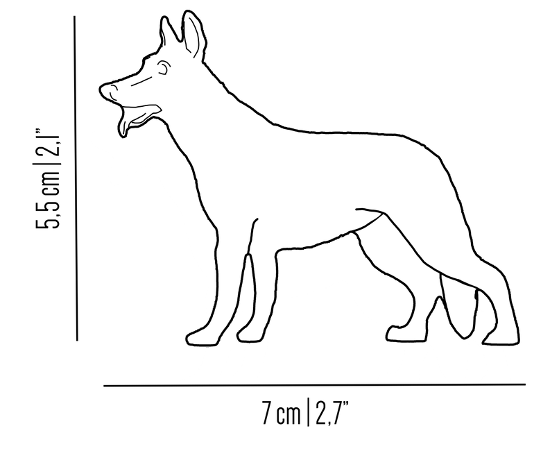 German Shepherd brass knob