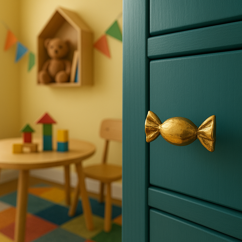 Kindergarten brass candy knob