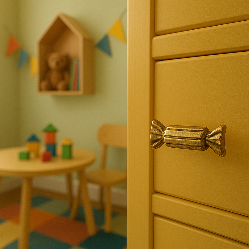 Kindergarten brass sweet knob
